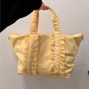 SCL butter Yellow ruffle tote